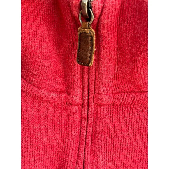 Ralph Lauren Mens Pullover Long Sleeve Mock Neck Quarter Zip Sweater Red Sz L - Picture 4 of 8